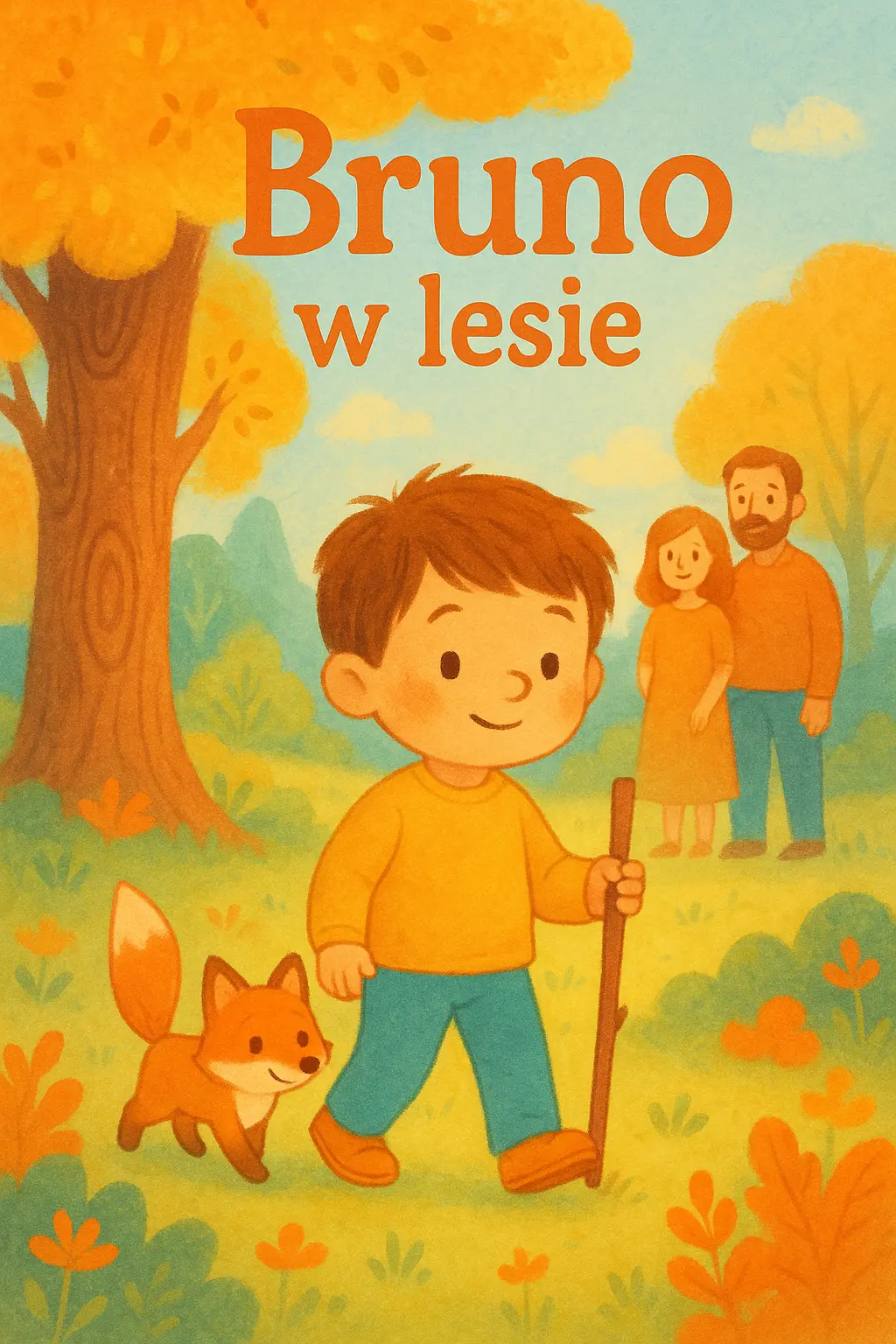 Bruno ratujący sarenkę w lesie